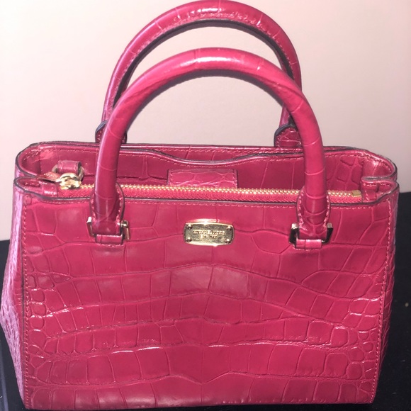 Michael Kora Mini red leather handbag - Picture 1 of 2